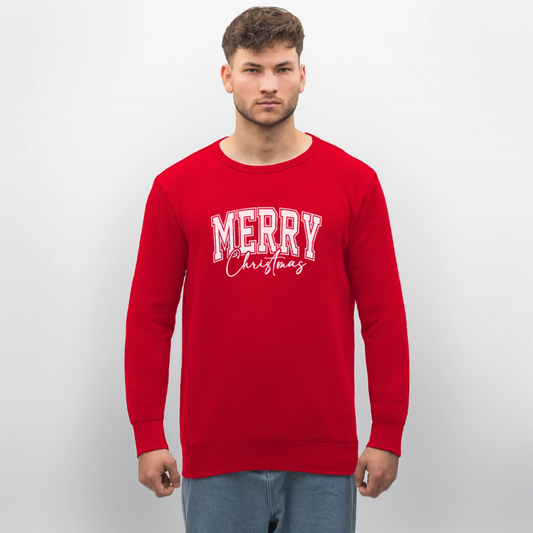 Unisex Bio-Sweatshirt – MERRY Christmas Design - Rot