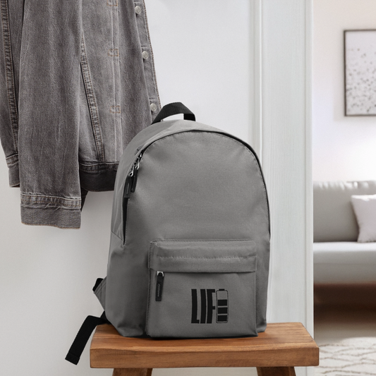 Life Battery Rucksack – Stylischer Begleiter für Alltag & Büro - Mittelgrau