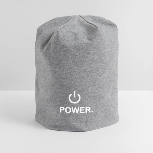 Jersey Beanie – Klassischer Oversized Look - Grau meliert