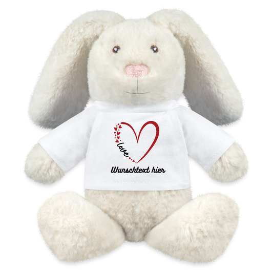 RecycelHase® „Love“ – Nachhaltiges Kuscheltier aus Bio-Plüsch - Weiß