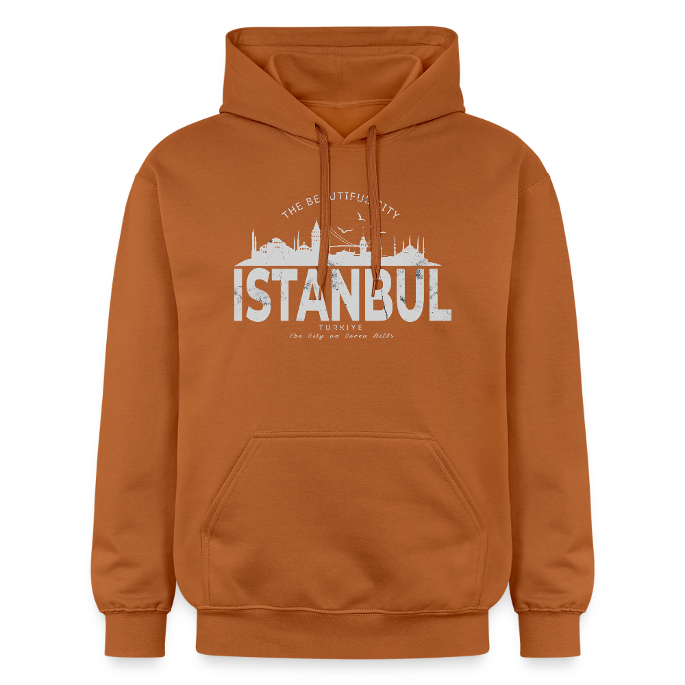 Istanbul Skyline Hoodie „The Beautiful City“ – Gildan Softstyle® Unisex - Athletic Orange
