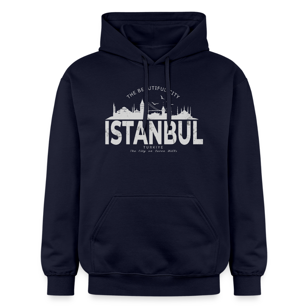 Istanbul Skyline Hoodie „The Beautiful City“ – Gildan Softstyle® Unisex - Navy