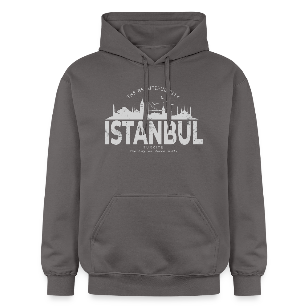 Istanbul Skyline Hoodie „The Beautiful City“ – Gildan Softstyle® Unisex - Dunkelgrau